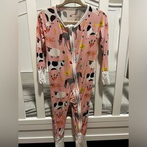 Little Sleepies farm animals zippy 6-12 months